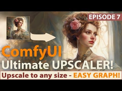 ComfyUI : Ultimate Upscaler - Upscale any image from Stable Diffusion, MidJourney, or photo!