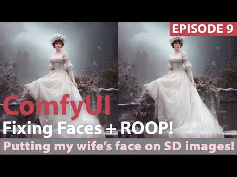 ComfyUI : EASY Face Fixes & Swapping my wife's face into images!